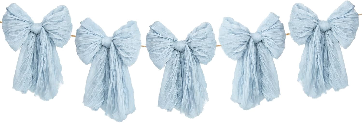 Dalrosia Large Bow Garland Banners for Coquette Birthday Party Decorations-Bow Themed Birthday Decor for Baby Shower Bridal Shower Bachelorette Party Wedding Favors Supplies