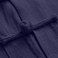 thumbnail image 7 of Qiyinn Men's Spring/Summer Solid Color Linen Button-Down Loose Stand Collar Short-Sleeve Shirt, 7 of 7
