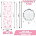 thumbnail image 2 of Pink Bow Tumbler with Lid Straw 20 Oz Cute Coquette Bowknot Travel Coffee Tumbler Cup Boxed for Girls Birthday Party Home Office Classroom Favor Supplies,1 Pc, 2 of 6