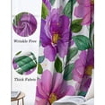 thumbnail image 3 of Purple Flowers Blackout Curtains for Bedroom Living Room Darkening Curtains 84 Inch Length 2 Panels Set Spring Floral Leaves Botanical Watercolor Window Curtain Window Treatment Drapes 42"x84", 3 of 9
