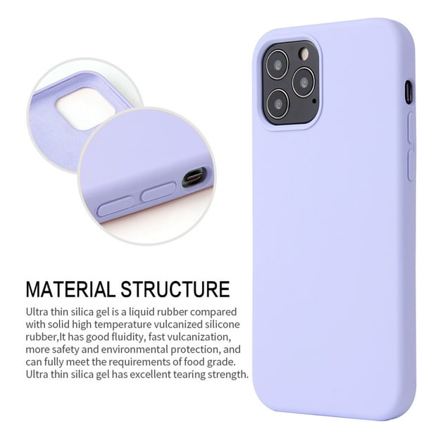 Dteck Iphone 12 Pro Max Case Ultra Slim Fit Iphone Case Liquid Silicone Gel Cover Anti Scratch Shockproof Case Compatible With Apple Iphone 12 Pro Max 6 7 Purple Walmart Com