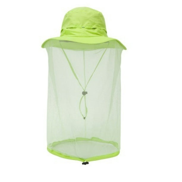 Unisex Mosquito Net Sun Hat Wide Brim UV Protection With Insect