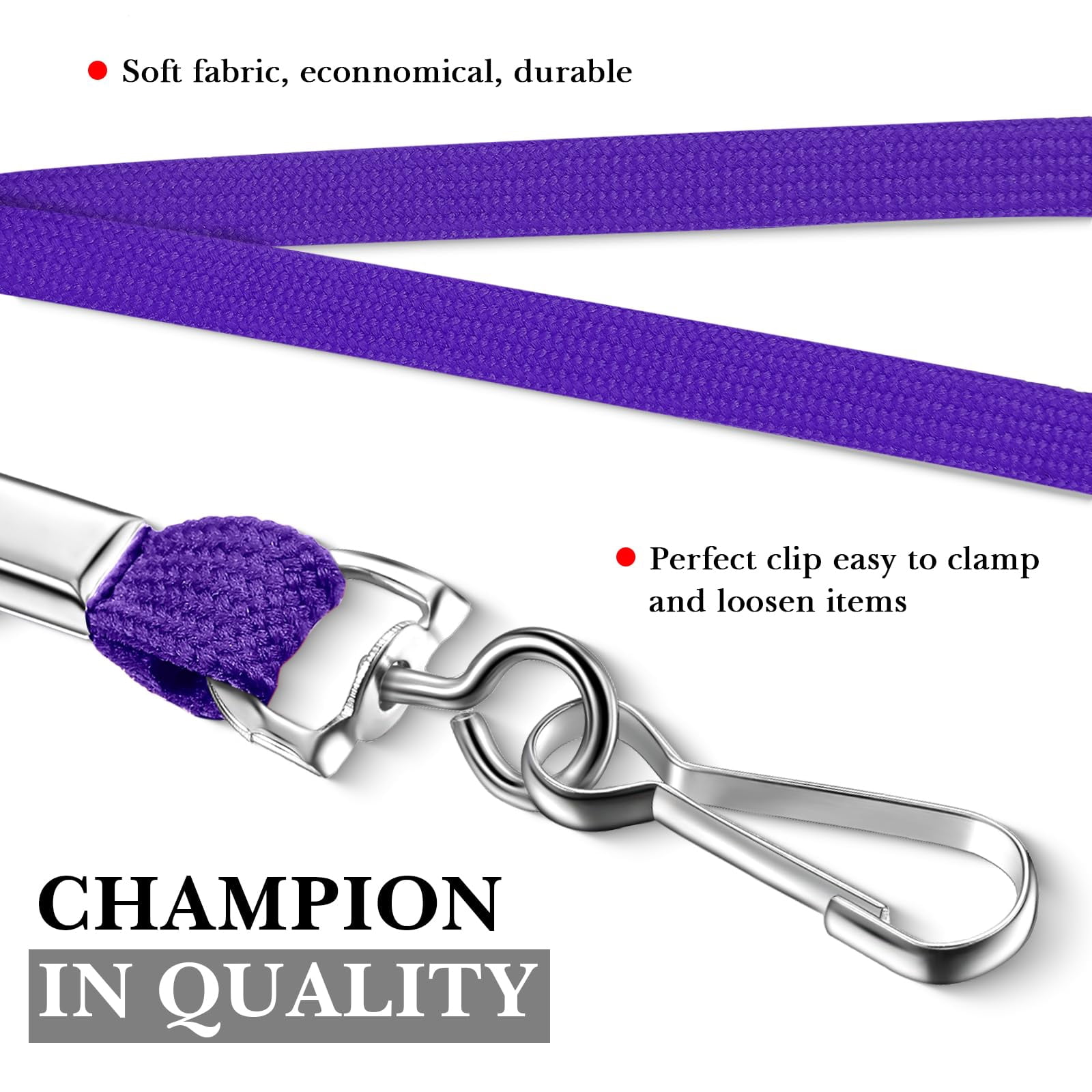 200 Lanyards For Id Name Badge Holder Neck Lanyard Flat With Clips Straps Office School Nurse
