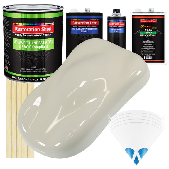 SPINNAKER White Gallon Kit Low VOC URETHANE BASECOAT Car Auto Paint Kit