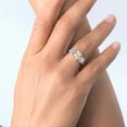 thumbnail image 5 of Gem Stone King 925 Sterling Silver Peach Morganite and Lab Grown Diamond Engagement Ring for Women | 2.88 Cttw | Cushion 8MM | Gemstone October Birthstone | Size 9, 5 of 5