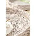 thumbnail image 3 of 11.8'' Hand-Woven Round Rattan Serving Tray Decorative Wicker Trays with Handles for Coffee Table, 3 of 6