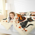 thumbnail image 4 of Manfei Cartoon Cat Kitten Bedding Comforter Set,Happy Halloween Twin Comforter Sets,Pumpkin Spider Webs Bat Bedding Set For Boys,Ultra Soft Home Decor Reversible,2 Pieces, 4 of 8