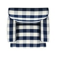 thumbnail image 5 of Jennifer Taylor Home Alana 38" Lawson Large Living Room Accent Arm Chair with Metal Casters, Blue lattice Woven, 5 of 9