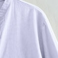 thumbnail image 4 of Tops ! Xihbxyly Linen Shirts for Women Loose Fit, Women's V-Neck Long Sleeve Loose Button Cotton and Linen Tunic Shirts Summer Shirts Blouse, 4 of 6