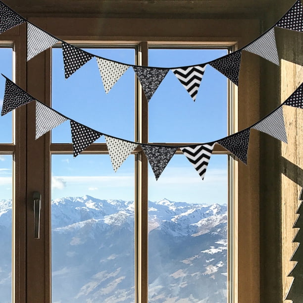 Banderas, banderín de cuerda, fondo fotográfico para bebé, diseño del lugar del evento de boda, banderines colgantes, banderas de algodón para celebración