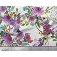 thumbnail image 3 of Soimoi Moss Georgette Fabric Flower & Leaves Watercolor Print Fabric by the Yard 42 Inch Wide, 3 of 3