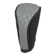 thumbnail image 1 of Funda universal para palanca de cambios manual de coche con cremallera, funda para palanca de cambios, funda para palanca de cambios, moderna, piel sintética, negro y gris, 1 of 7