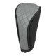 thumbnail image 1 of Funda universal para palanca de cambios manual de coche con cremallera, funda para palanca de cambios, funda para palanca de cambios, moderna, piel sintética, negro y gris, 1 of 7