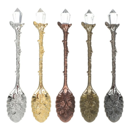 

5Pcs Home Dessert Spoons Serving Spoons Salad Spoons Coffee Spoons for Home