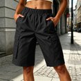 thumbnail image 2 of Tqcoqu Women's Lightweight Hiking Cargo Shorts,Quick Dry Athletic Shorts for Camping Travel Golf with Pockets,Black Women's S-XXXL, 2 of 6