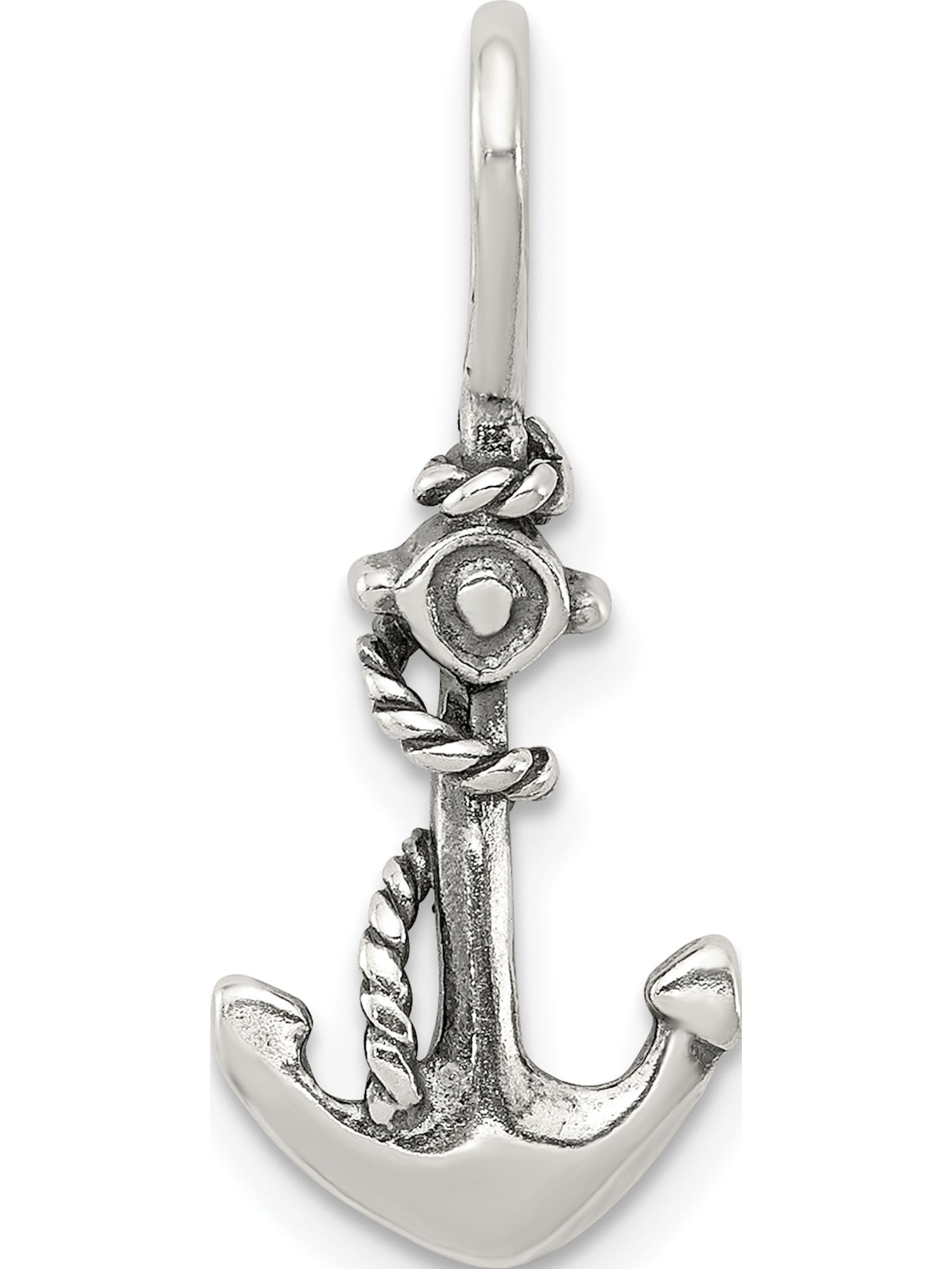 925 Sterling Silver Antiqued Anchor Charm