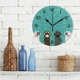 thumbnail image 3 of SKYSONIC Cute Cat Paws Wall Clock 10 Inch Silent Non Ticking Round Clock Oil Painting Clock Easy to Read Clock for Living Room Bedroom Bathroom Home Decor, 3 of 7