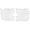 thumbnail image 2 of 32"W x 21 3/8"H x 5"ID x 11 1/4"C x 1"P Novo Architectural Grade PVC Contemporary Ceiling Medallion, Two Piece, 2 of 11
