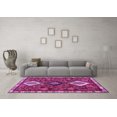 thumbnail image 3 of Ahgly Company Machine Washable Indoor Square Persian Purple Traditional Area Rugs, 4' Square, 3 of 4