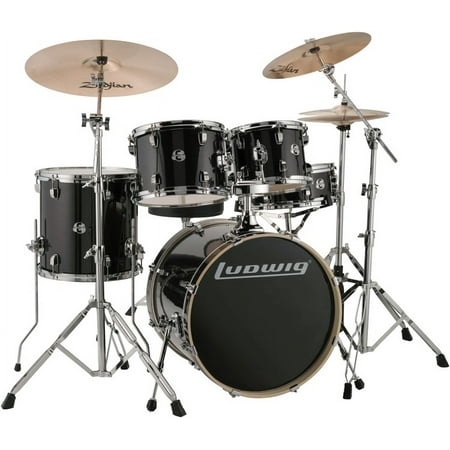 Ludwig LCEE20016 Element Evolution 5-piece Drum Set - Black Sparkle Finish
