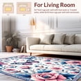 thumbnail image 2 of ODIKA 6'x9' Machine Washable Non-Slip Area Rug, Serene Colorful Nature Design High Traffic Rug, Pink, 21298, 2 of 7