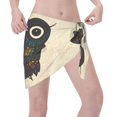 thumbnail image 2 of Wukai Owl with Mandala Women’s Short Sarongs Beach Wrap Bikini Bottom Short Skirt Chiffon Scarf for Swimwear, 2 of 4