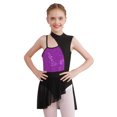 thumbnail image 1 of Sinleey Robe de Danse Ballet Lyrique Sans Manches pour Filles Camisole Robe de Danse Contemporaine Justaucorps à Sequins avec Jupe Violet 8, 1 of 7
