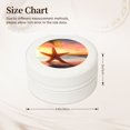 thumbnail image 2 of Yiaed Starfish Sunset Sea Beach Print Travel Jewelry Case Bridesmaid Gift Boxes Jewelry Travel Organizer Small Round Jewelry Box Mini Storage-White, 2 of 7