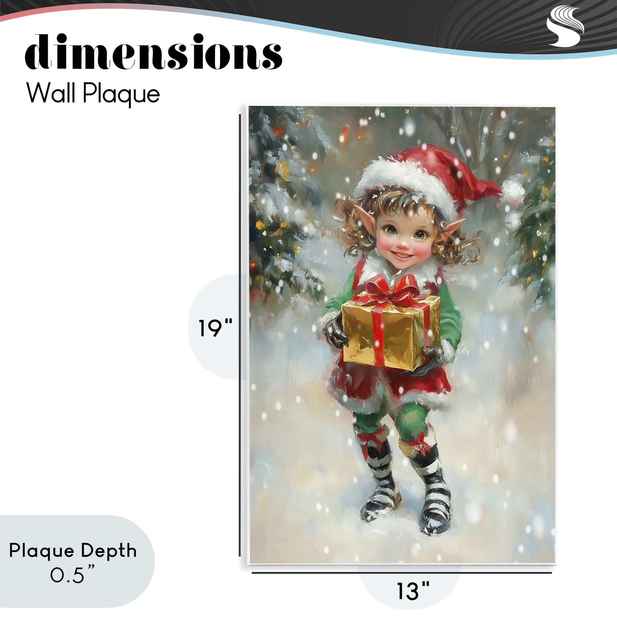 Stupell Industries Santa's Little Elf Wall Plaque Art, design by Tina LeCour