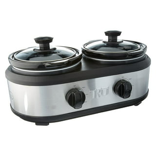 Triple Slow Cooker with Three 2½ Quart Inserts Stainless
