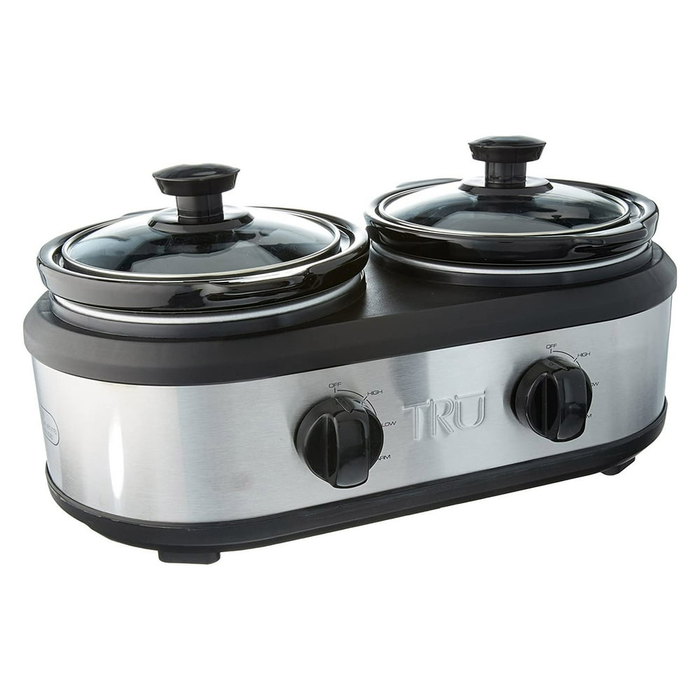 TRU 1.25 Quart Double Crock Slow Cooker Buffet