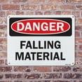 thumbnail image 5 of Falling Material OSHA Danger Rigid Plastic Sign 24 Inch x 18 Inch - 5 Pack, 5 of 8