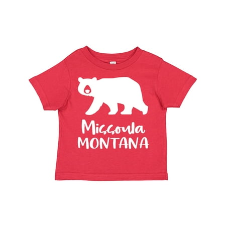

Inktastic Missoula Montana White Bear Silhouette Gift Toddler Boy or Toddler Girl T-Shirt