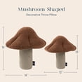 thumbnail image 5 of Phantoscope Mushroom Shaped Throw Pillow 16 x 14 inch, Soft Teddy Fleece Plush Decorative Cushion for Couch Sofa Bed Chair, Mother's Day Gift, Dark Coffee, 5 of 8