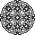 thumbnail image 1 of Ahgly Company Machine Washable Indoor Round Transitional Dark Gray Black Area Rugs, 6' Round, 1 of 7