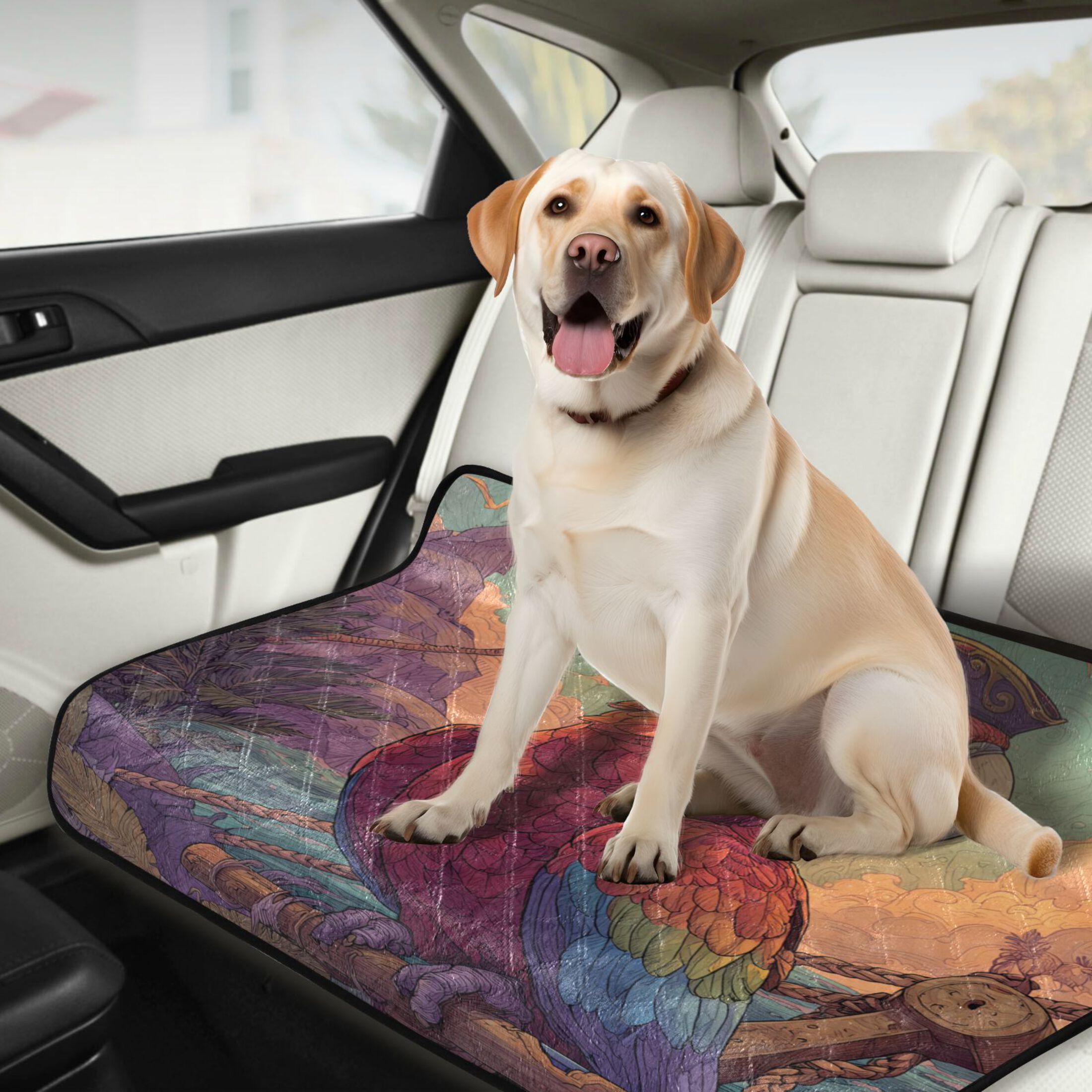 Qxltty Pirate Parrot Cat litter Pads Pet Set of 3 Diaper Mats Center Anti-leakage Layer Absorbent Soft and Comfortable