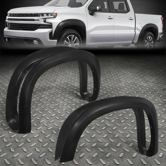 For 19-24 Chevy Silverado 1500 Factory Style Wheel Fender Flares Texture Matte