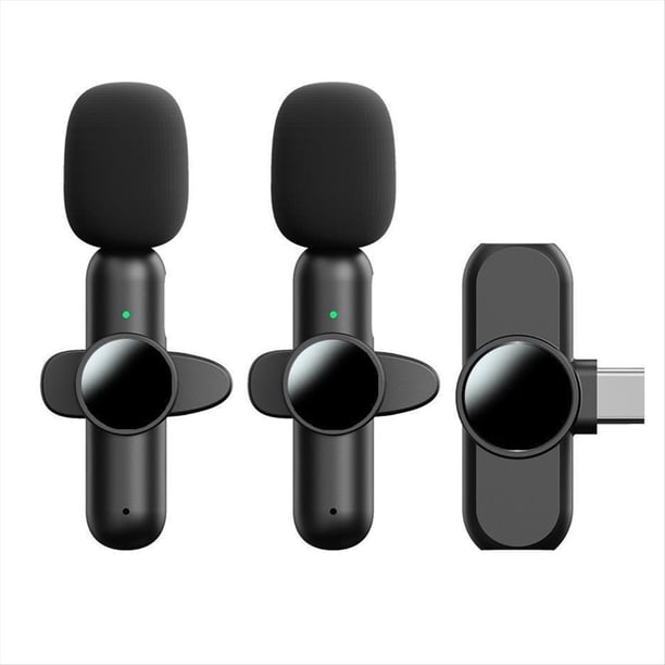 Micrófonos Lavalier Inalámbricos Plug And Play Reducción de Ruido Sincronización Automática Micrófono de Solapa Transmisión en , Vloggers, Entrevistas