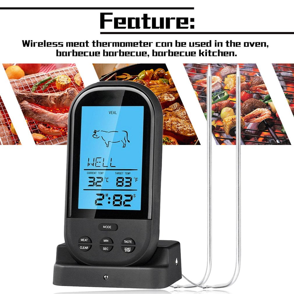 Wireless Meat Thermometer for Grilling, Ultra Accurate & Fast Digital