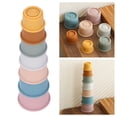 thumbnail image 1 of LYUMO Silicone Stacking Cups, Baby Splashing Bath Toys 7 Pcs Stacking Cups For Over 24 Months, 1 of 8