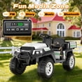 thumbnail image 4 of TOKTOO 24V Ride on Toys for Big Kids, Kids Golf Cart, 2 Seater Electric Ride on Car with Remote Control, Detachable Awning, 4*96W Powerful Motors for Boys Girls Aged 3-8 Years, White, 4 of 7