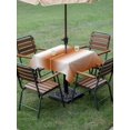 thumbnail image 5 of Burnt Orange Ombre Outdoor Tablecloth with Umbrella Hole, Abstract Art Modern Orange Gradient Spillproof Waterproof Outdoor Table Cover, Patio Tablecloths for Party/Garden/Picnic, Square 54"x54", 5 of 9