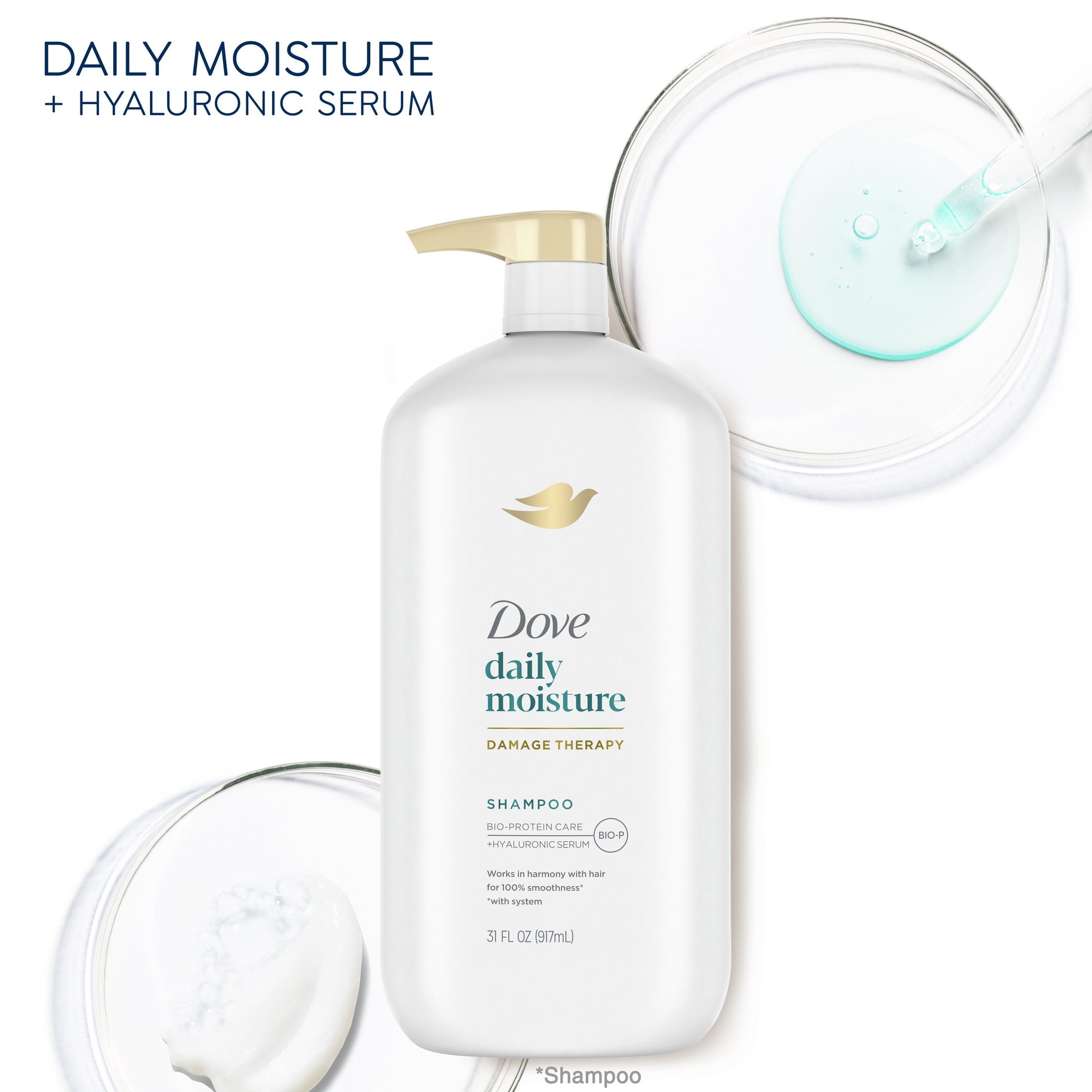 Dove Ultra Care Moisturizing Daily Shampoo for Dry Hair with Bio-Restore Complex, 31 fl oz