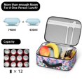 thumbnail image 5 of Butterfly and Purple Orange Pattern Teens Insulated Bento School Lunch Bag, 12 Can Capacity, for Work, Picnic or Travel, 10.6x7.7x4.3 Inches, 5 of 5