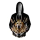 thumbnail image 3 of Sudadera con capucha para hombre de otoño, ropa para hombre, ropa para hombre con diseño de perro feroz Y2k, sudadera con capucha con estampado 3D de zorro ártico para hombre, sudadera con cremallera, 3 of 5