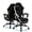 Black, variant on Walsunny Ergonomic Gaming Chair, Gaming Office Chair with Lumbar Support, High Back Breathable Fabric, Adjustable Neck Pillow, Retractable Footrest, Reclining, Black