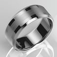 thumbnail image 2 of Tungsten Rings for Men Wedding Bands for Him 8mm Brushed Center Silver, 2 of 5