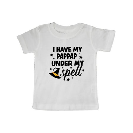 

Inktastic I Have My Pappap Under My Spell with Cute Witch Hat Gift Baby Boy or Baby Girl T-Shirt