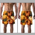 thumbnail image 3 of luoweisi Men's Beach Shorts Quick Dry Swim Trunks with Mesh Lining Thanksgiving Pumpkin S, 3 of 5
