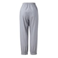 thumbnail image 5 of Frostluinai Cargo Pants For Women Fashion Women'S Solid Casual Cotton And Linen Pocket Long Cargo Pants, 5 of 5